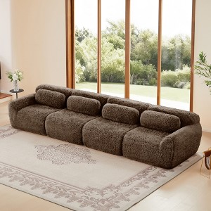 149'' Straight Sectional Sofas with 32D High-Density Sponge, Ergonomic Design, and Free Combination - 1 of 4