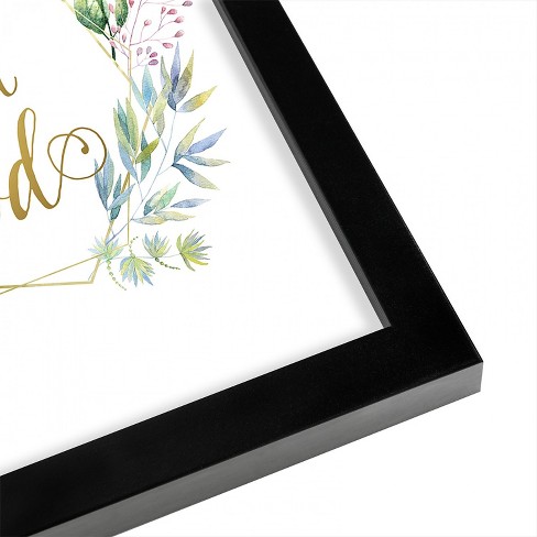 Americanflat I Am Child Of God Green Leaves Geo By Wall Wonder Black Frame 8 X10 Target