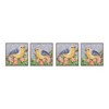 Framed Bird Canvas Block Set – 10"H Wood and Canvas Wall Art (Set of 4) by Melrose - 3 of 3