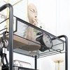 HDZNVF 5 Tier Utility Rolling Cart, Metal Storage Cart, Kitchen Cart with Removable Mesh Baskets - 3 of 4