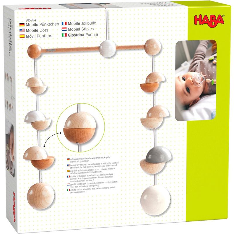 HABA Nursery Room Natural Wooden Mobile Dots (Made in Germany), 5 of 7