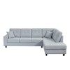 L-shaped Modular Sectional Sofa with Removable Back Cushions and 2 Pillows, Suitable for Living rooms, Offices, and Apartments - 3 of 4