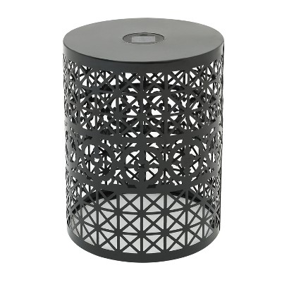 Christopher Knight Home Kerla Outdoor Round Iron Solar Side Table