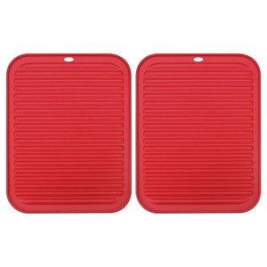Unique Bargains Dish Drying Mat Set Under Sink Drain Pad Heat Resistant Suitable for Kitchen 2 Pcs - 1 of 4