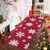 Washable Rug Christmas Rug Non Slip, Snowflake Printed Carpet - 3 of 4