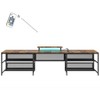 NicBex Home Office Desk U-Shape Morden Computer Desk with Open Storage Shelves, Desktop Stand and LED Light Strip for Games and Work - 3 of 4