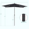 Sonkuki 10x6.5 ft LED Rectangular Patio Market Umbrella w/Tilt Adjustment - 3 of 4