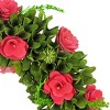 18" Artificial Floral Spring Wreath Hot Pink - National Tree Company - 3 of 3