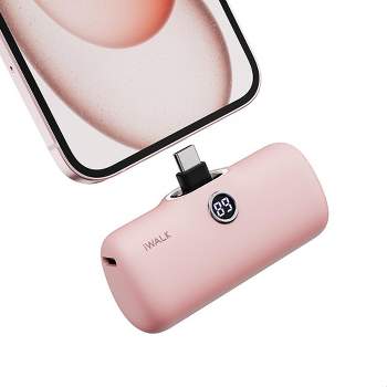myCharge PowerHub Mini 3000mAh/12W Output Power Bank with Integrated  Charging Cables - Pink