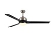 Warmiplanet 60' Ceiling Fans with Lights and Remote Control, Brushed Nickel, DC Motor, 3 blades - 2 of 4