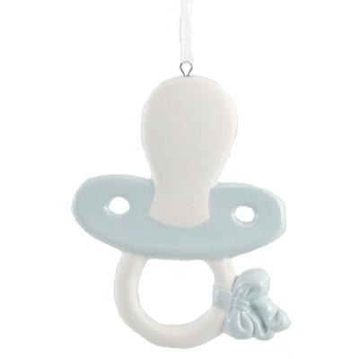 Roman 4.0 Inch Blue & White Baby Ornament Blocks Stroller Rattle Tree Ornaments