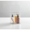 mDesign Plastic Bathroom Vanity Storage Organizer Box, Hinged Lid, Clear - 3 of 4