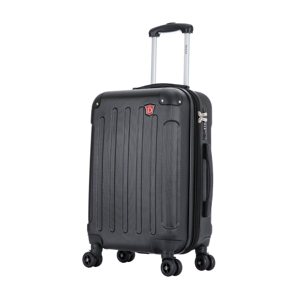 DUKAP Intely 20'' Hardside Spinner Suitcase with Integrated USB Port - Black