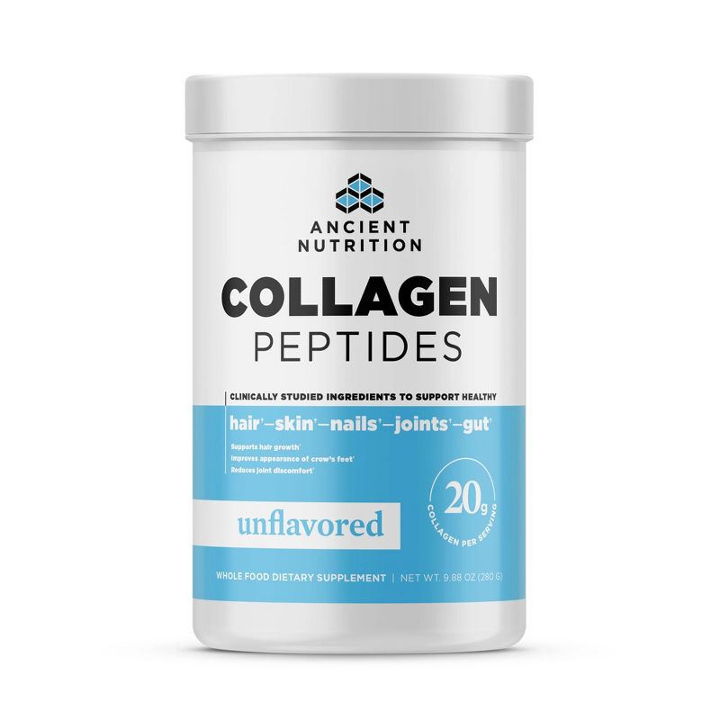 Ancient Nutrition Unflavored Collagen 14 Servings Peptides Powder - 9.8oz, 1 of 5