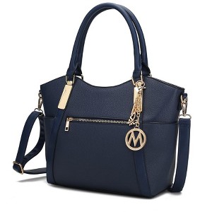 Mia K Collection Women's Shoulder Bag - PU Leather Top Handle Crossbody Tote Purse In Red