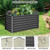 GustoWave Large Outdoor Planter Boxes Kit Set of 2, Galvanized Steel Raised Garden Bed with Open-Ended Base Design,  Elevated Planter, Raised Bed - 3 of 4