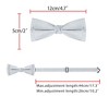 INSPIRE CHIC Men's Jacquard Adjustable Strap Pre-tied Bow Ties for Elegant Wedding - 3 of 4