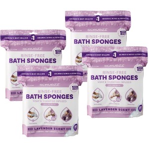 Scrubzz No Rinse Bath Wipes for Adults Bathing, Adult Rinse Free Bath Sponges - Disposable - 1 of 4