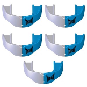 Tapout Youth Protective Sports Mouthguard with Strap 5-Pack - Columbia Blue/White - 1 of 1