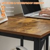 Infurnic Desks Computer Desk with Storage Bag, Modern Home Office Desk, Gaming Desk with Headphone Hook for Study Work Small Spaces, Brown, 43"*3"*22" - 2 of 4