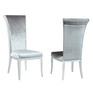 Chintaly Imports,Modern Tall Roll Back Side Chair - 1 of 4