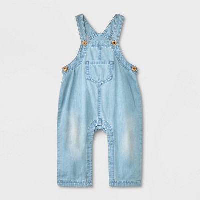 Image of Baby Denim Overalls - Cat & Jack™ Light Blue 6-9M