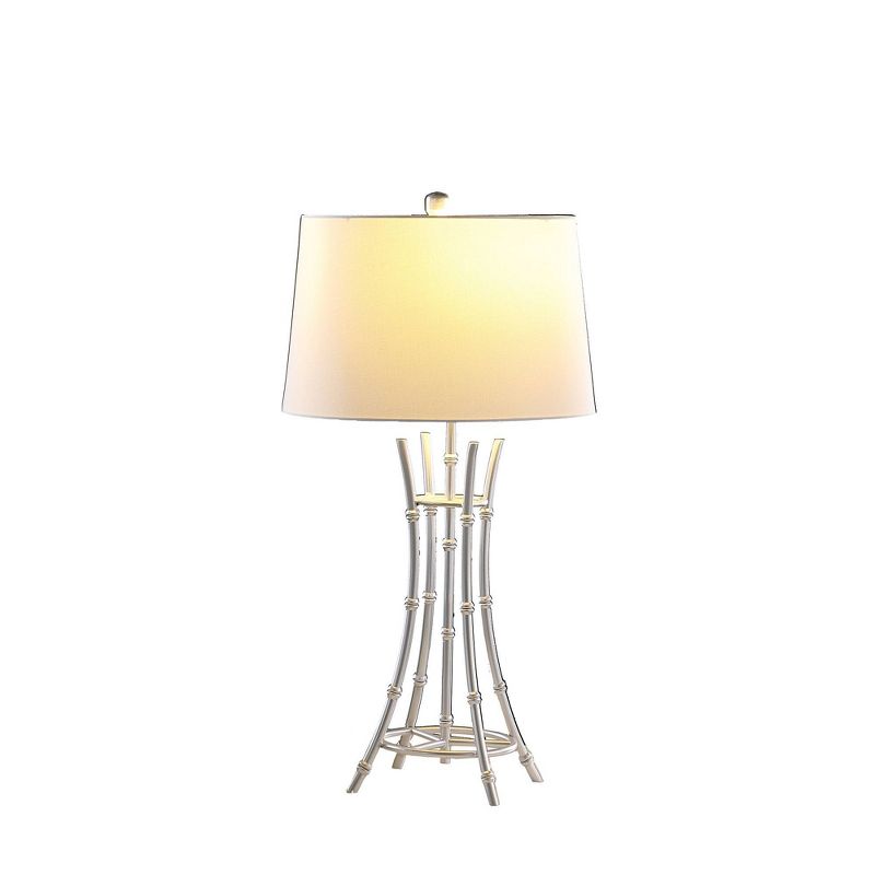 29.25&#34; Kiara Modern Bamboo Metal Table Lamp Satin Silver - Ore International, 2 of 5