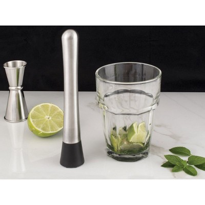 HIC Kitchen 8-Inch Stainless Steel Drink Muddler - Thumbnail 5