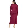 Plus Size Long Sleeve Maxi Dress - 24seven Comfort Apparel™ - 3 of 4