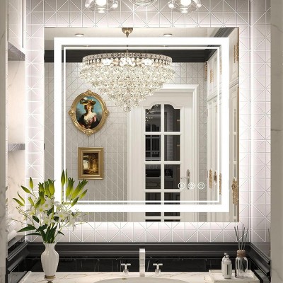 Maxax Atherton Modern Frameless Anti-Fog LED Lighted Dimmable Wall Mounted Bathroom Vanity Mirror