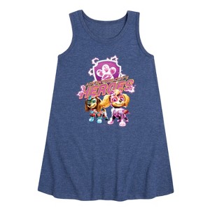 - Paw Patrol - Adventure Citys Heroes Graphic Sleeveless Aline Dress - 1 of 4