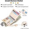 Clotth Wallet for Women - Slim RFID Blocking Thin Credit Card Holder with Zipper Coin Pocket & ID Window for Essential Travel & Daily Use - 3 of 4