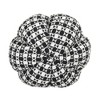 YOOCOZZ 7x7x6.7" Halloween Decoration Black-White Plaid Pumpkin - 4 of 4