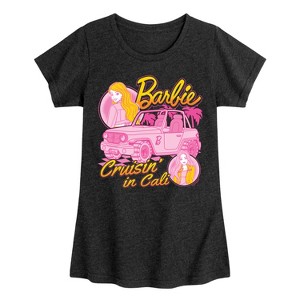 Girls' - Barbie - Cruisin In Cali Fitted Short Sleeve Graphic T-Shirt - 1 of 4