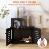 Hooseng Cat Litter Box Enclosure with Tree Tower and Condo, Hidden Washroom Wooden Cat Furniture with Sisal Scratching Post and Soft Plush Perch - 4 of 4