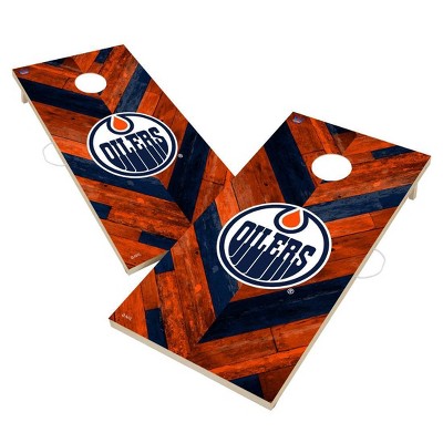 NHL Edmonton Oilers 2'x4' Solid Wood Cornhole Board