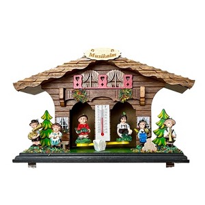 Traditional Weatherhouse – 6 in – Oompah Band with Man and Woman Indicators – River City Clocks - 1 of 3