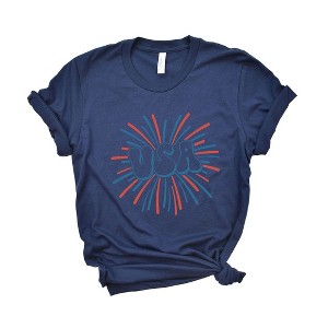 Simply Sage Market Women's USA Firework Short Sleeve Graphic Tee - 1 of 4