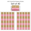 Big Dot of Happiness 2nd Birthday Girl - Two Much Fun - Mini Candy Bar Wrapper Stickers - Second Birthday Party Small Favors - 40 Count - 3 of 4