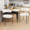 Tangkula Round Dining Chairs Set of 2 w/ Curved Backrest Filled Sponge Metal Legs - 2 of 4
