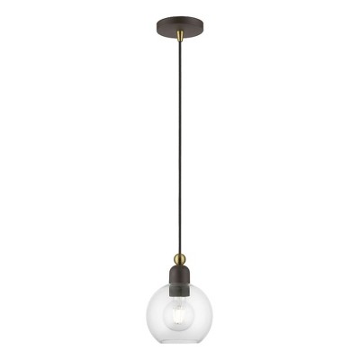 Livex Lighting Downtown 1 - Light Pendant in  Bronze/Antique Brass