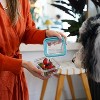 Bormioli Rocco Frigoverre Future 14.25 oz. Square Food Storage Container, Made From Durable Glass, Dishwasher Safe, Made In Italy,Clear/Teal Lid - 4 of 4