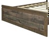 VYNXARIA Rustic Brown Queen Size Platform Bed in Vintage Farmhouse Style, 10 Wooden Slats Support, No Box Spring Needed - 3 of 4