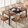 Industrial Dining Table for 6-8 People, 78.7" Long Wooden Kitchen Table with Sturdy Metal Frame - Seats 6 Rectangular Counter - 2 of 4