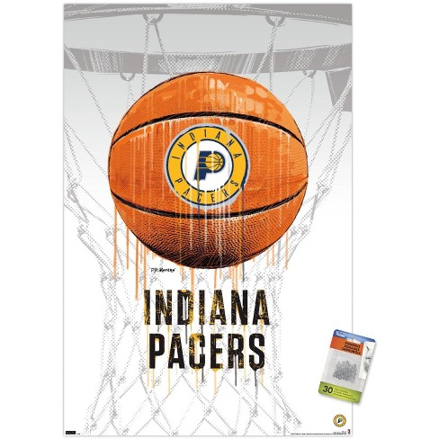 NBA Indiana Pacers - Logo 21 Wall Poster, 22.375 x 34, Framed 