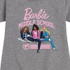 Girls' - Barbie - Middle School Dolls Graphic Short Sleeve Fleece Dress - 2 of 4