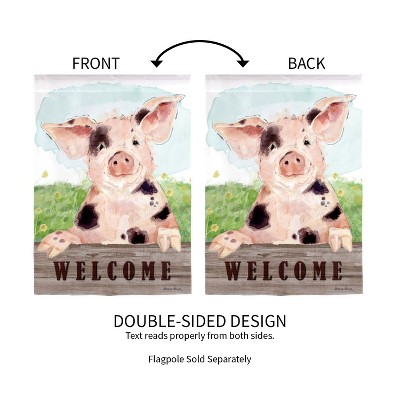 Charming Spotted Pig Suede Garden Flag 12.5" x 18"