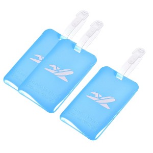 Unique Bargains PVC Durable Lightweight Backpack Travel ID Luggage Tags 3 Pcs - 1 of 4