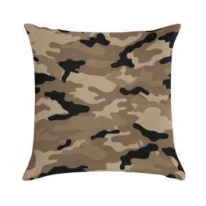 Woodland Camo Pillow Covers 18x18 Decorative Throw Pillows Soft Square Cushion Covers for Couch Sofa Bedroom - 1 of 1