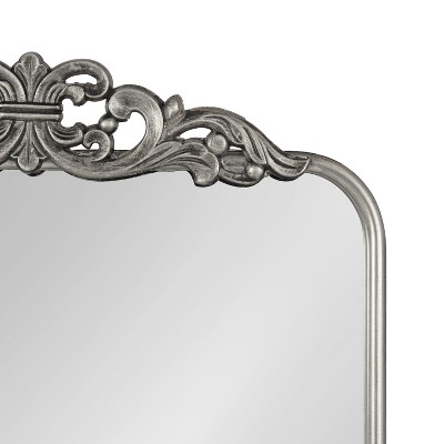 Laubry 30" x 20" Silver Ornate Rectangular Vanity Mirror
